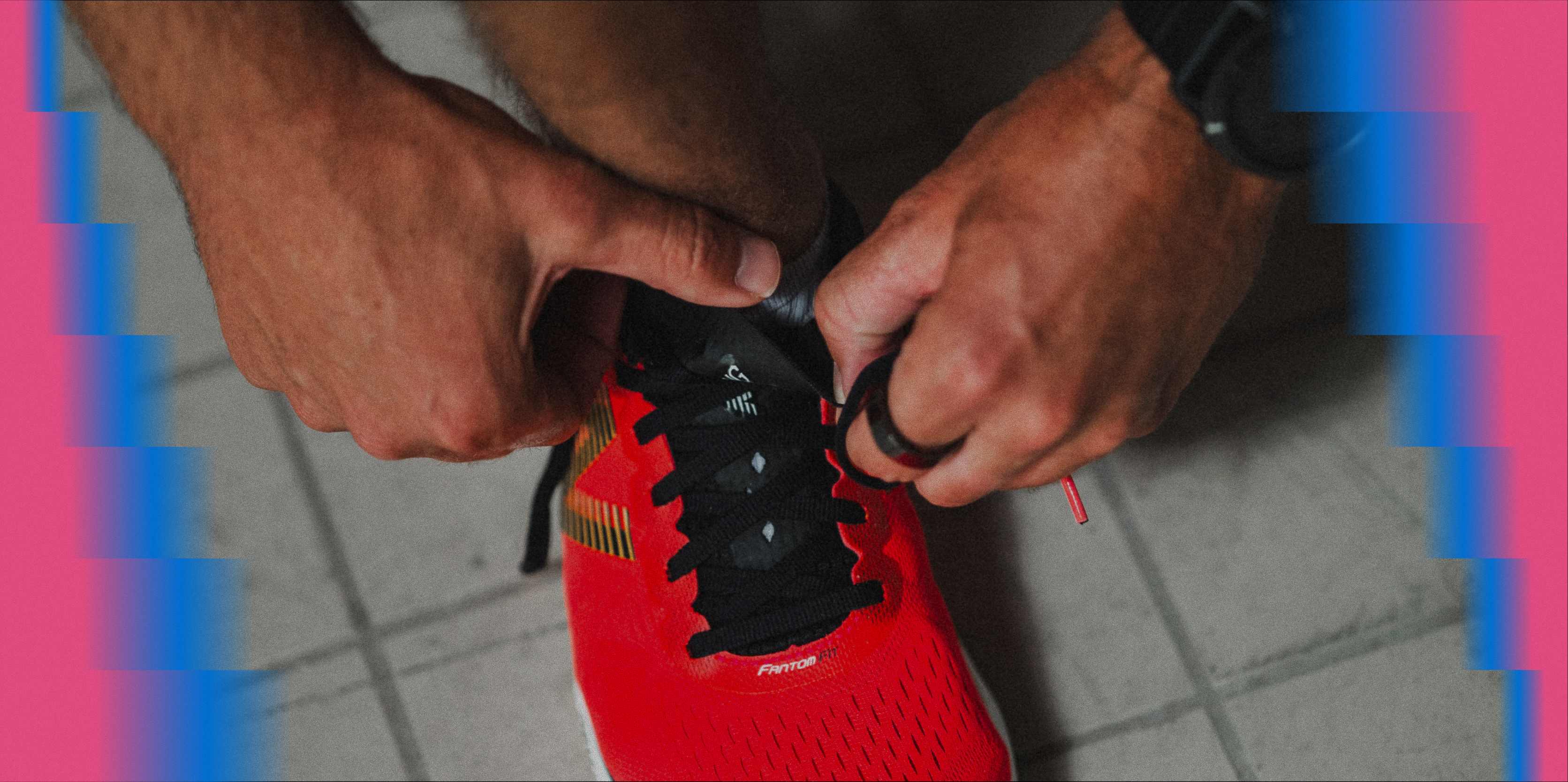 REN app on smartphone with colorful background